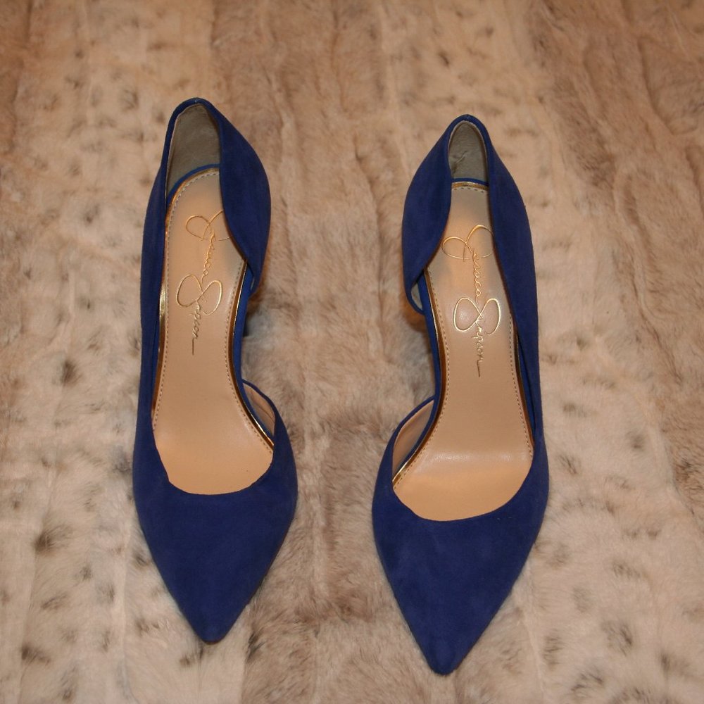 COPY - Jessica Simpson Blue Suede High Heels